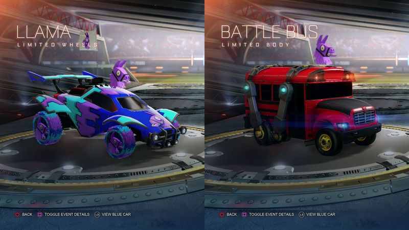 Sfide lama-rama di Fortnite Rocket League