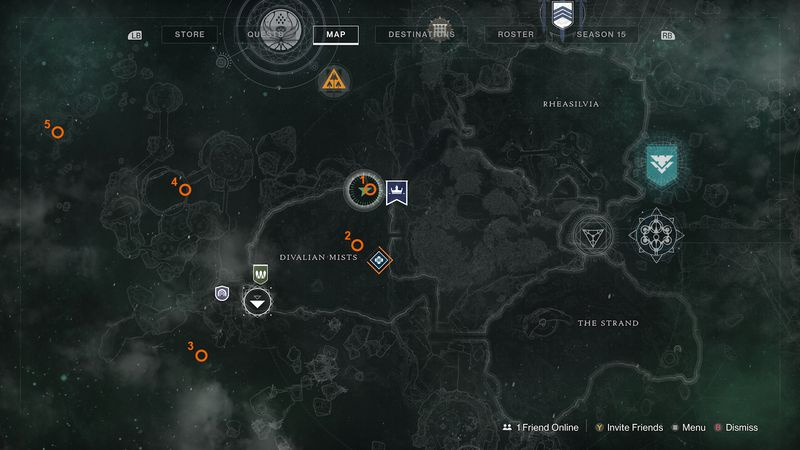 Destiny 2 Season of the Lost sporer stjernerne 1 atlas skæv placeringskort