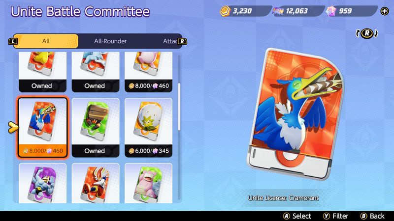 Pokemon Unite mikrotransaktioner