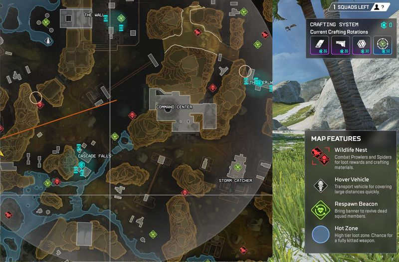 Apex Legends sæson 11 nyt stormpunktskort over dyrelivsreder markeret på kortet