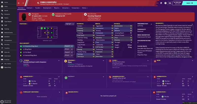 Football Manager 2020 fria agenter