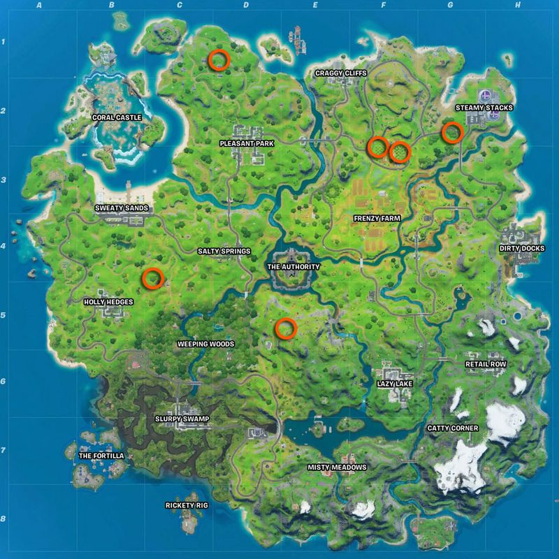 Fortnite Apples karta