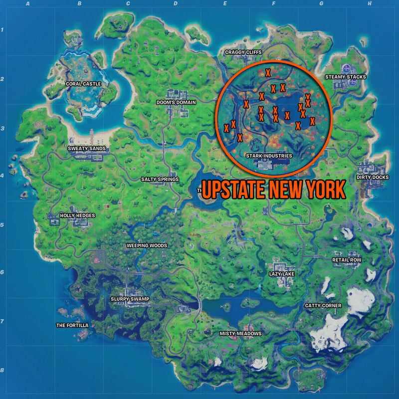 Fortnite Upstate New York platskarta