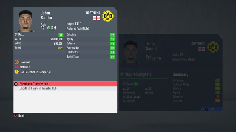FIFA 20 beste jonge vleugelspelers: Jadon Sancho
