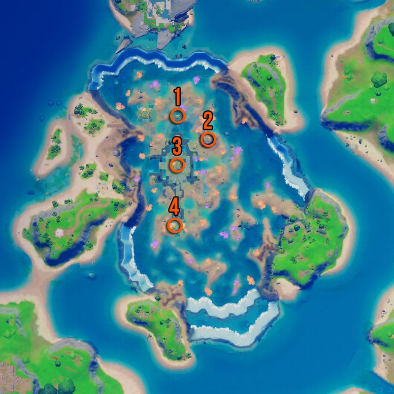 Artefatti di Fortnite dalla mappa del Castello di Corallo