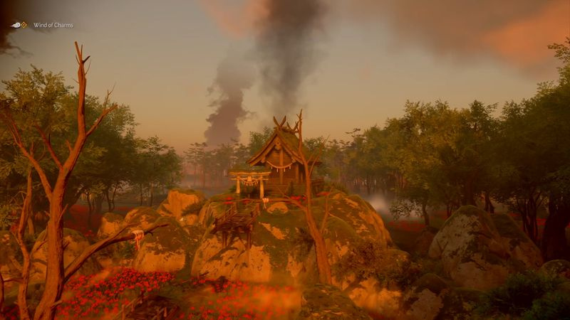 Ghost of Tsushima Shinto Shrines: Scarlet Rock Shrine