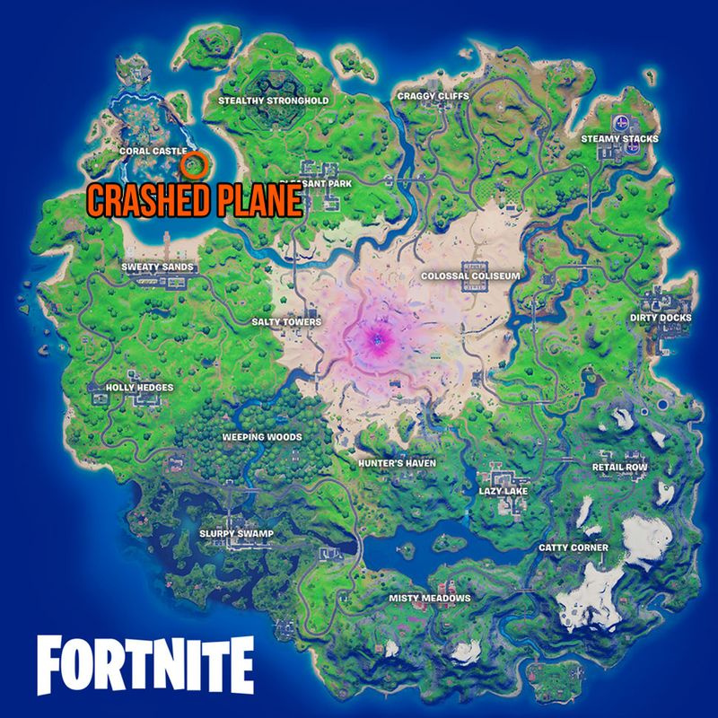 Fortnite Crashed Plane Black Box platskarta