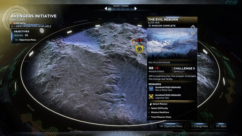 Avengers missionsliste: sneklædt tundra