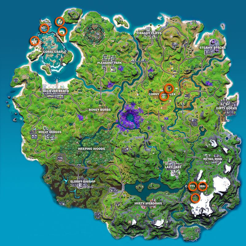 Fortniten porta-pottipaikat