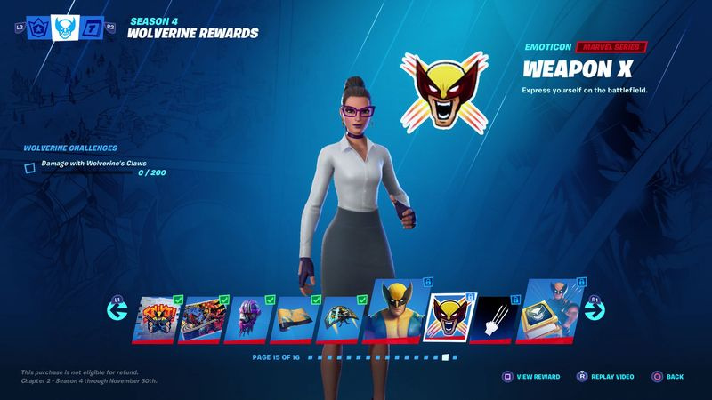 Sfide di Fortnite Wolverine