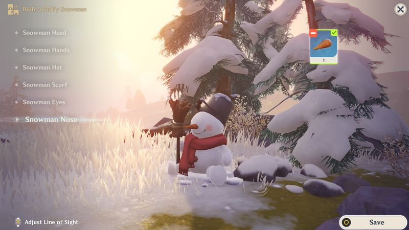Genshin Impact Shadow temidden van sneeuwstormen