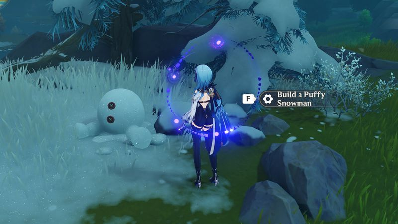 Genshin Impact Shadow temidden van sneeuwstormen