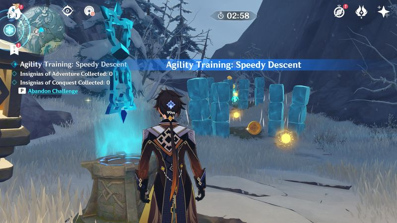 Genshin Impact Shadow temidden van sneeuwstormen
