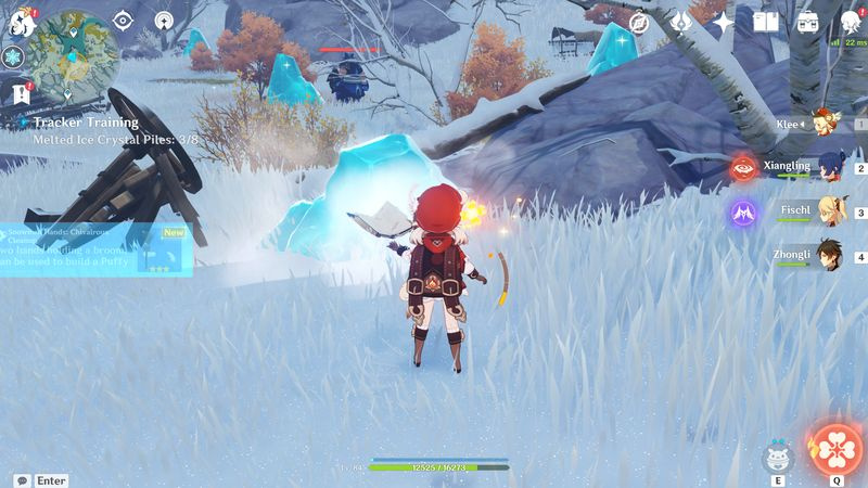 Genshin Impact Shadow temidden van sneeuwstormen