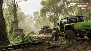 Forza Horizon 5 off-road race gennem junglen med jeep