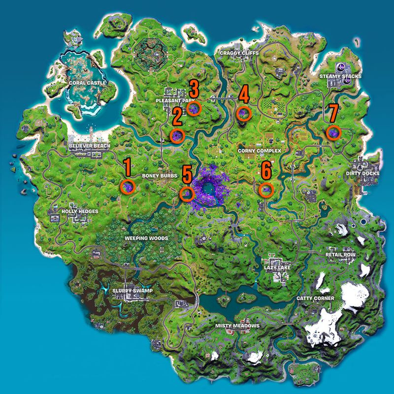 Fortnite-skannrar på Alien Biome-platserna