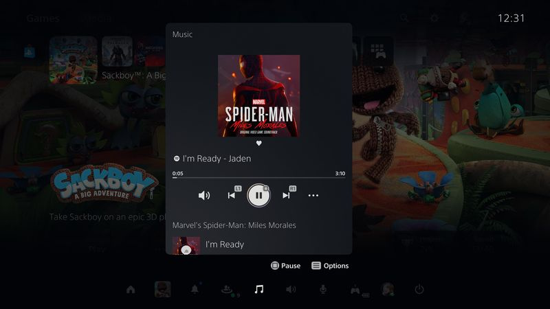 PS5 Spotify