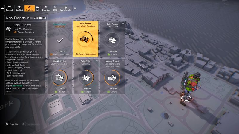 Division 2 - Hard Wired gear asettaa tavoiteprojekti