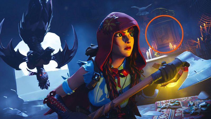 Fortnite Hunting Party Week 4 Skärm med dold banner