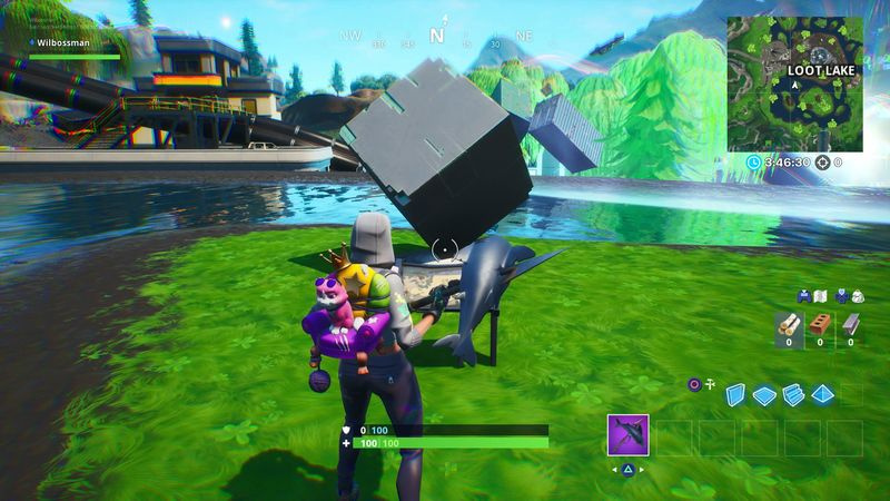 Fortnite Memorial do sześcianu nad jeziorem