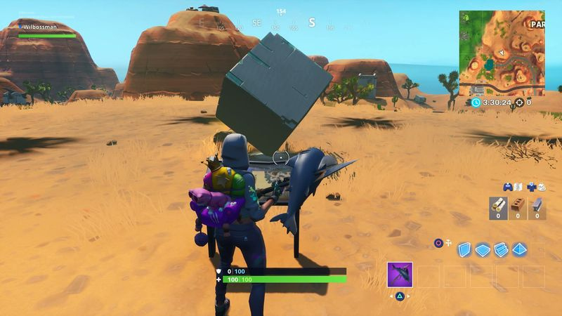 Fortnite Memorial do sześcianu na pustyni
