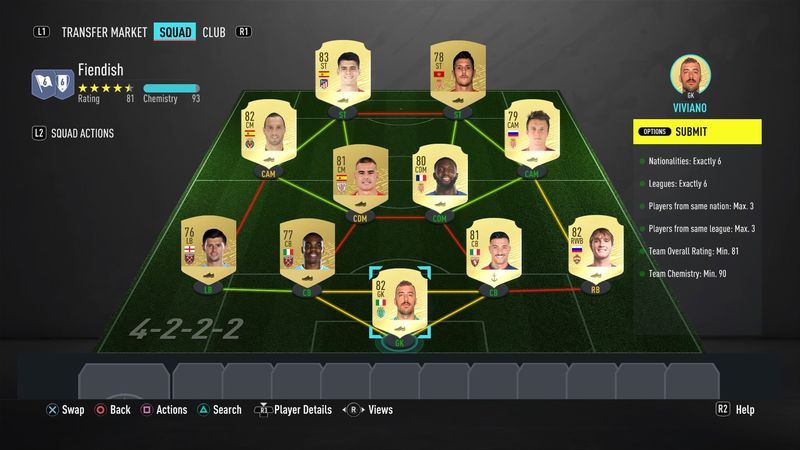 FIFA 20 Fiendish SBC