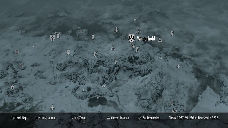 Mappa di Skyrim: Winterhold