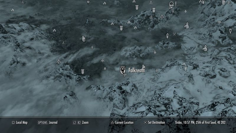 Mappa di Skyrim: Falkreath