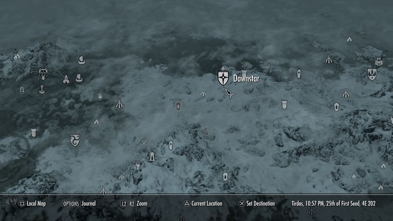 Mappa di Skyrim: Dawnstar