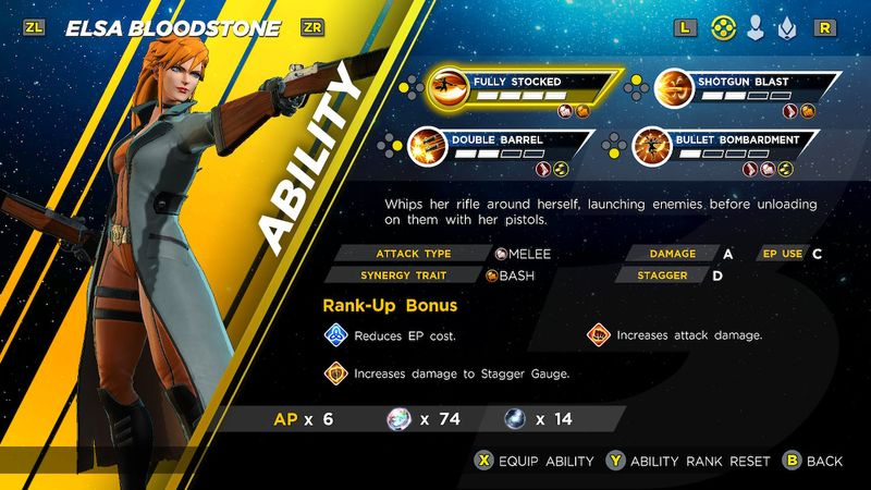 paras Marvel Ultimate Alliance 3 hahmoa Elsa Bloodstone