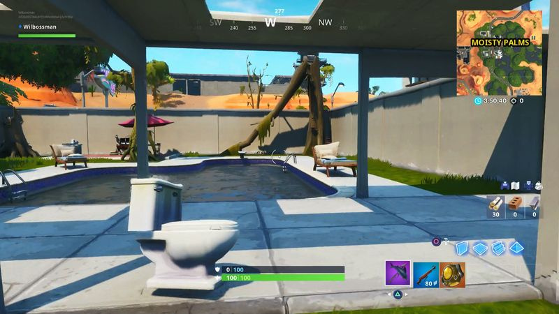 Fortnite Moisty Palms Prop Toilet