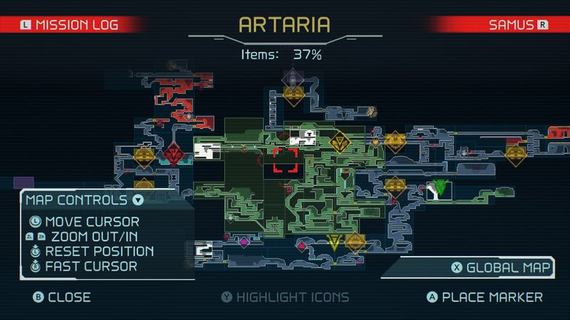 Metroid Dread kartta