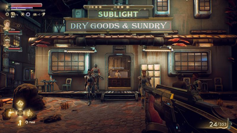 Outer Worlds Slaughterhouse Clive Boarstin tehtaan tunnuspatruuna