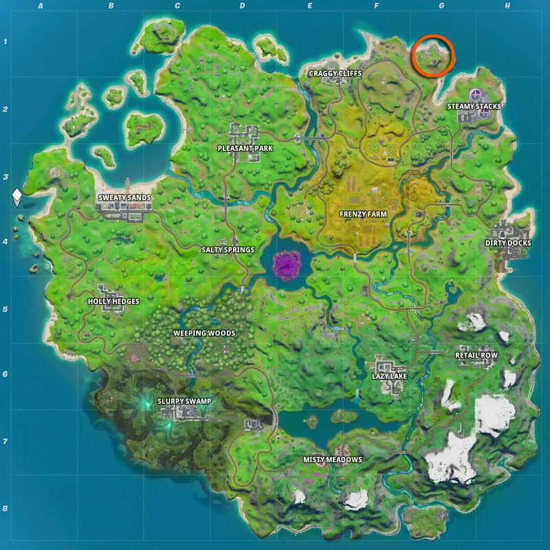 Fortnite Ghost Town -sijainti