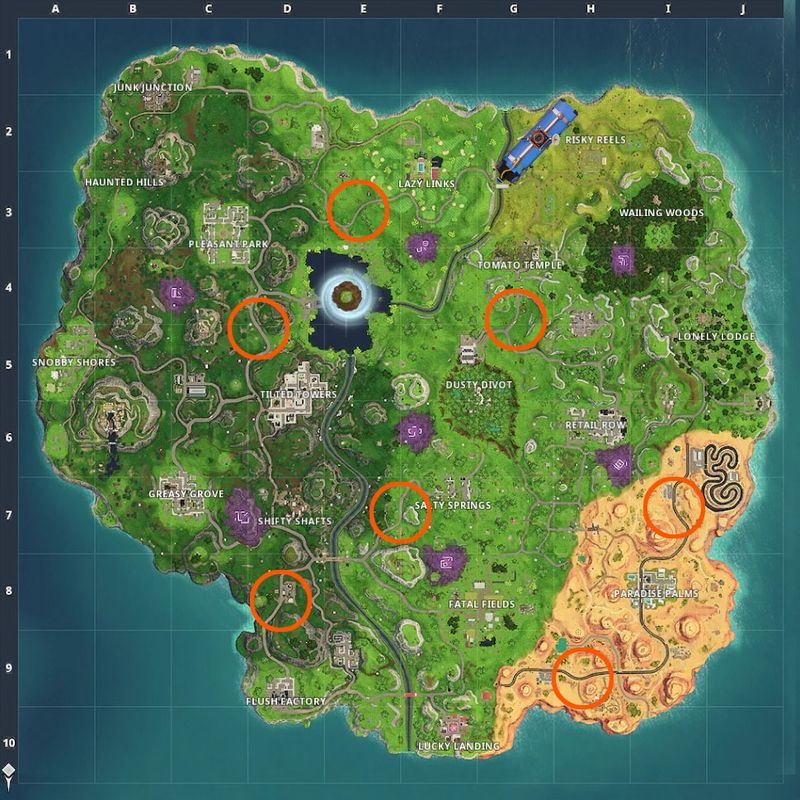 Fortnite Radar Sign-platser
