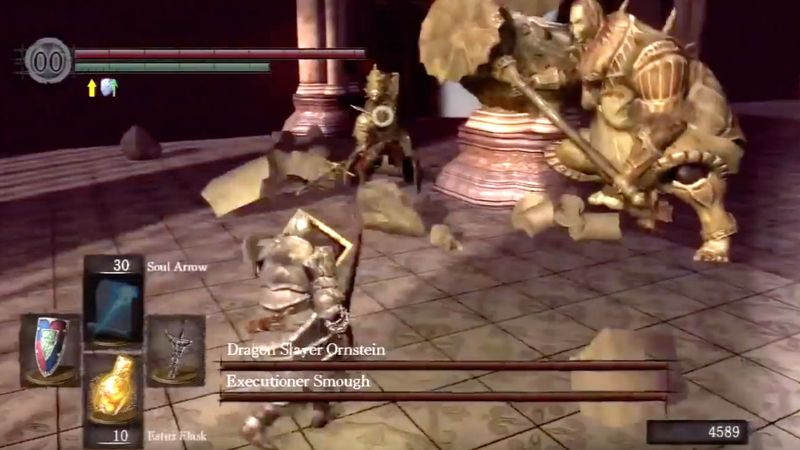 Dark Souls Remastrad chef: Dragon Slayer Ornstein och Executioner Smough