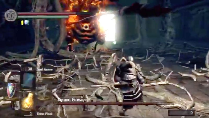 Dark Souls Remastrad boss: Demon Firesage