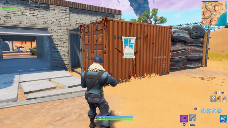 Fortnite-behållare med fönster