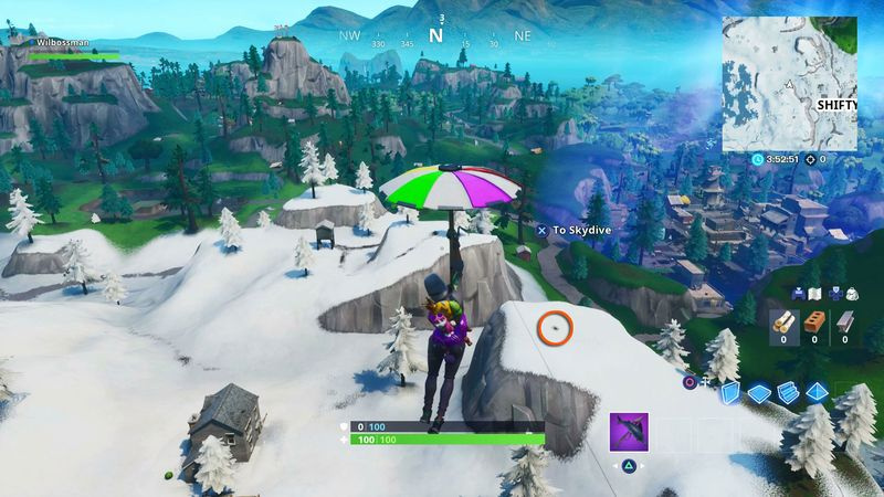 Fortnite-filmkamera, steinhode og gullrigger