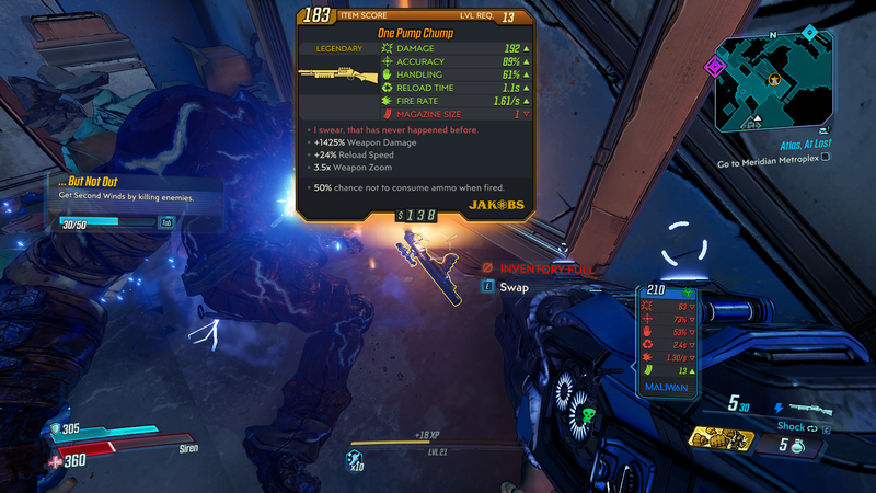 Statistiche di Borderlands 3 One Pump Chump