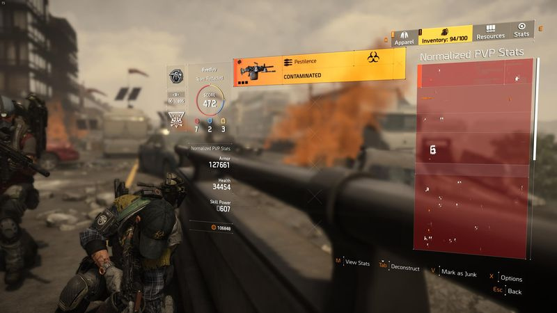 Division 2 Pestilence Exotic LMG saastunut