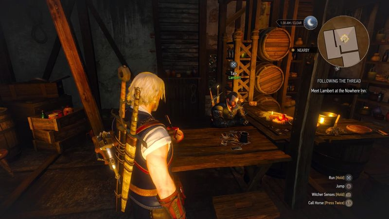 The Witcher 3 følger tråden Mød Lambert på Nowhere Inn
