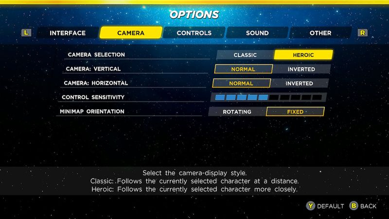 Marvel Ultimate Alliance 3 -kamera