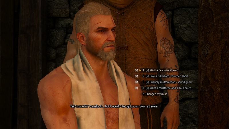 Witcher 3 baard en kapsels