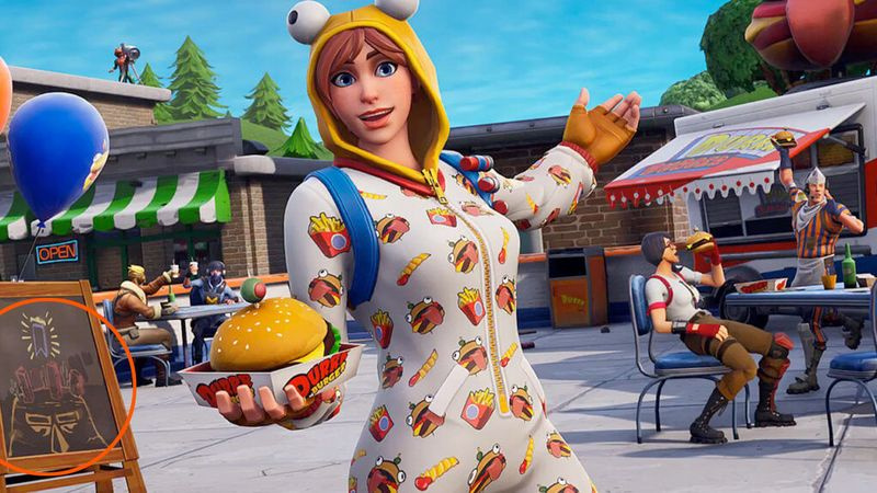 Fortnite Snowfall Week 6 Bildschirm mit verstecktem Banner