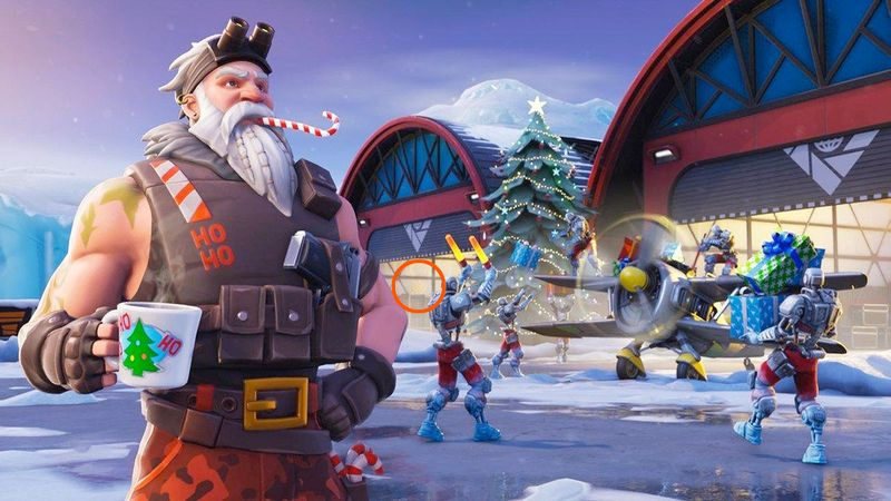 Fortnite Snowfall Week 3 Screen mit verstecktem Battle Star
