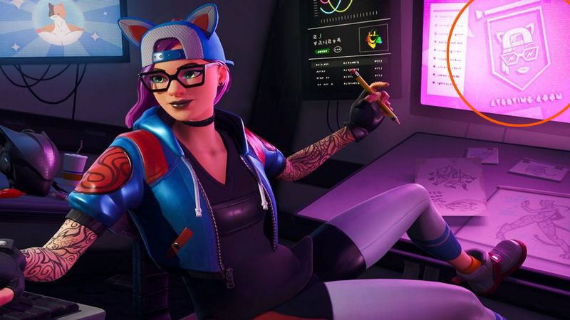 Fortnite Snowfall Week 2 Bildschirm mit verstecktem Banner