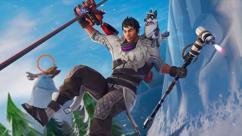 Fortnite Snowfall Week 1 Screen mit verstecktem Battle Star