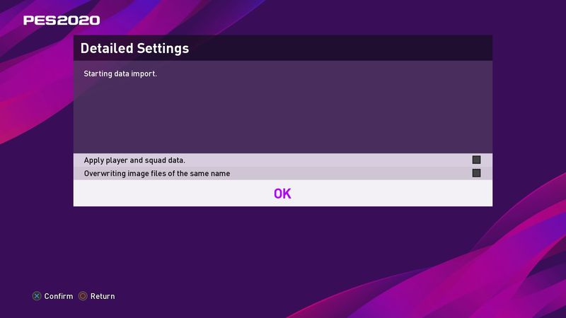 PES 2020 -vaihtoehtotiedosto