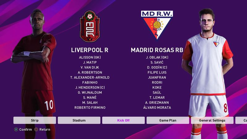 PES 2020 -optiotiedosto